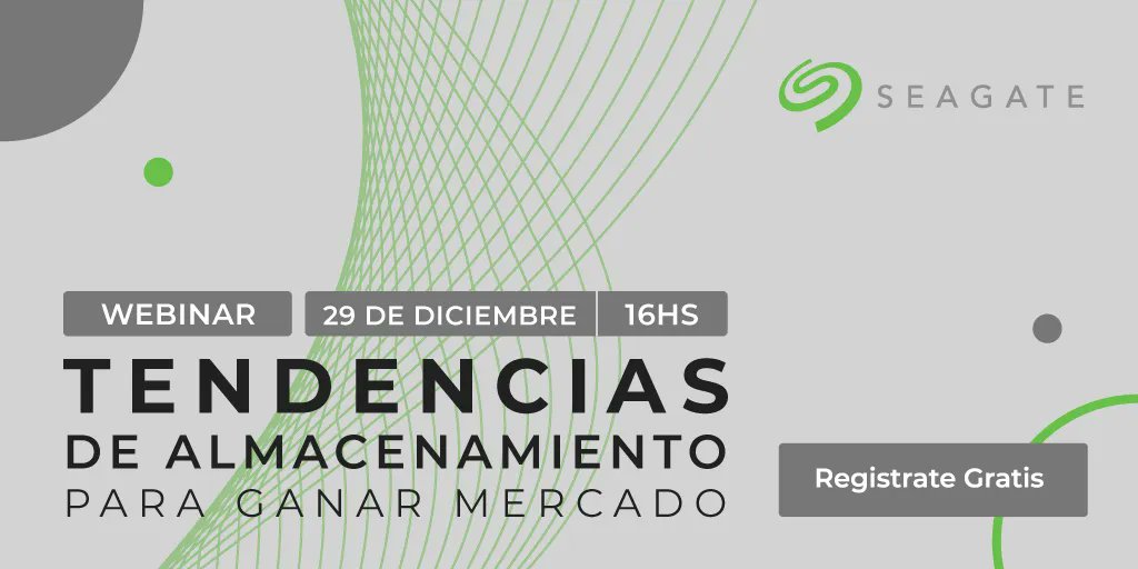 aircomputers's tweet image. Últimas horas para inscribirte!
—
A I R L E A R N I N G
ES HOY! / WEBINAR @Seagate
👉 Tendencias de almacenamiento para ganar mercado
📆 29 de Diciembre
⏰ 16:00 hs.
📍 En nuestra plataforma de e-learning
🛎 Registrate ➡ bit.ly/registro-webin…

#webinar #airlearning #seagate