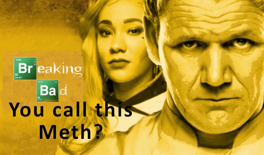Gordon Ramsay in Breaking Bad. Cooking Bad. Breaking Raw. I imagine his enthusiasm and perfectionism would be on par with Walter White's. Thinking of making a video edit.

Idk, I think it's pretty funny. ^^

#imageediting #breakingbad #gordonramsay #hellskitchen #artist #edit https://t.co/XI2qsoiMwB