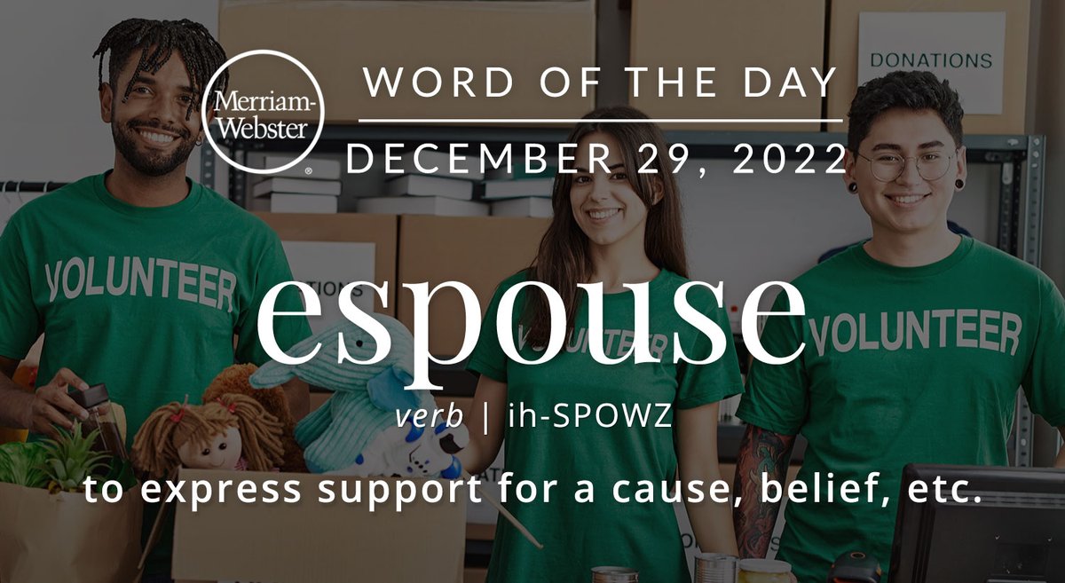 Merriamster on Twitter "Good morning! Today's WordOfTheDay is