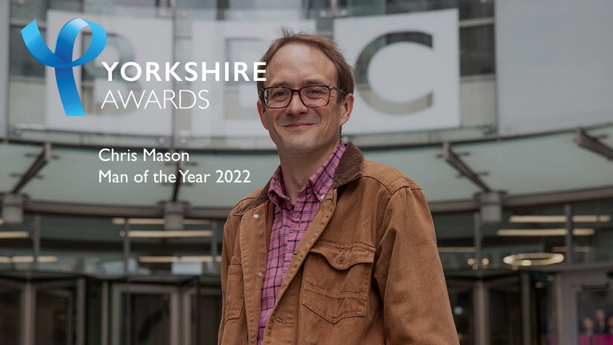We are pleased to announce that Chris Mason has won this year's Yorkshire Award for MAN OF THE YEAR. He will receive the award at a Gala Dinner & Awards Ceremony in Leeds on 3rd March: theyorkshiresociety.org/event/34th-yor… @ChrisMasonBBC @BBCLookNorth @BBCNews