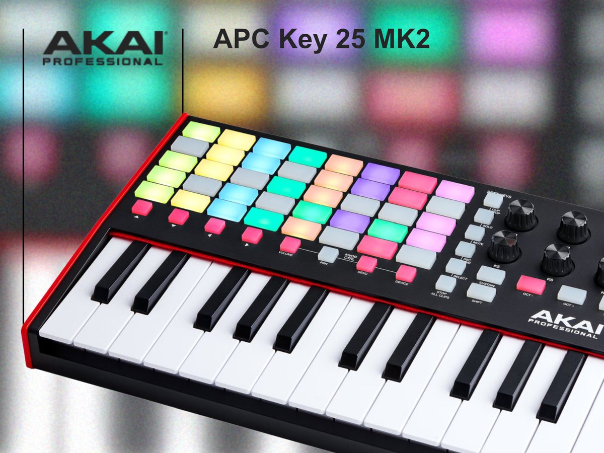Der neue APC Key 25 mk2 ist ein vielseitiger und kompakter MIDI-Keyboard-Controller, mit dem Sie überall performen und komponieren kannst.🎶
Erwecken Sie Ihre originellen Melodien, Akkordstrukturen &amp; harmonischen Ideen zum Leben.✨
deejayladen.de/de/akai-profes…
#deejayladen #akai #MIDI