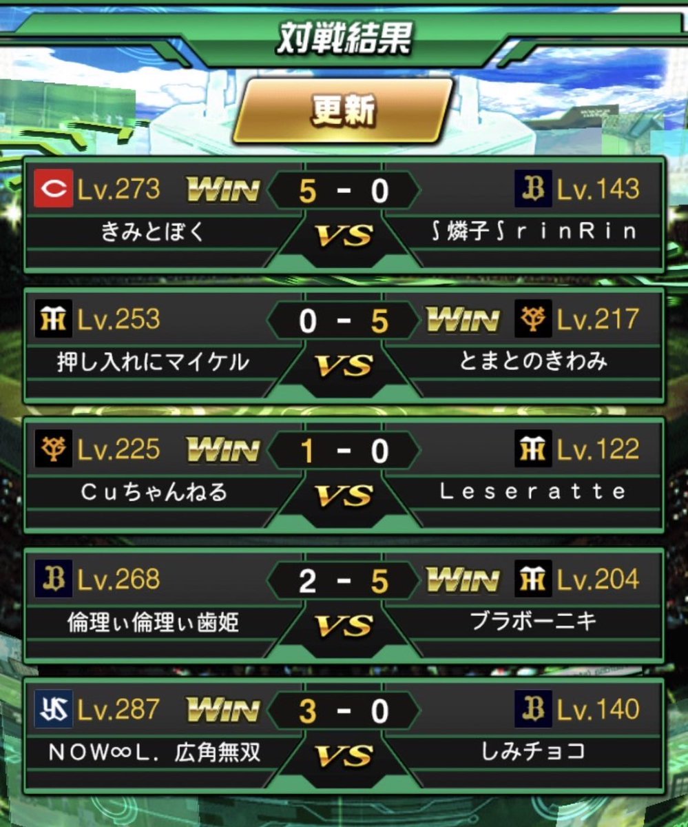 EdeL_CLAN's tweet photo. 大晦日カップ準々決勝@koui_51 様と試合をさせていただきました。

結果は0-5で負け。

ありがとうございました。
#プロスピクラン #プロスピA https://t.co/XDNtf7deS6
