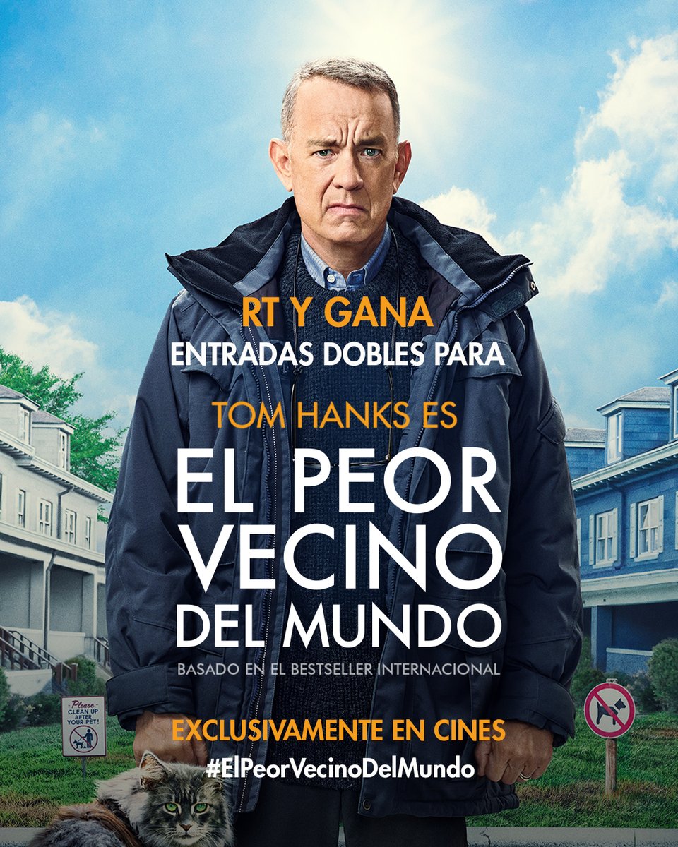 sonypictures_es's tweet photo. Haz RT y gana entradas dobles para disfrutar de la película #ElPeorVecinoDelMundo protagonizada por Tom Hanks. ¡Exclusivamente en cines! 

BB.LL aquí: https://t.co/KwQuU8JJ5A https://t.co/saQkN92ni1