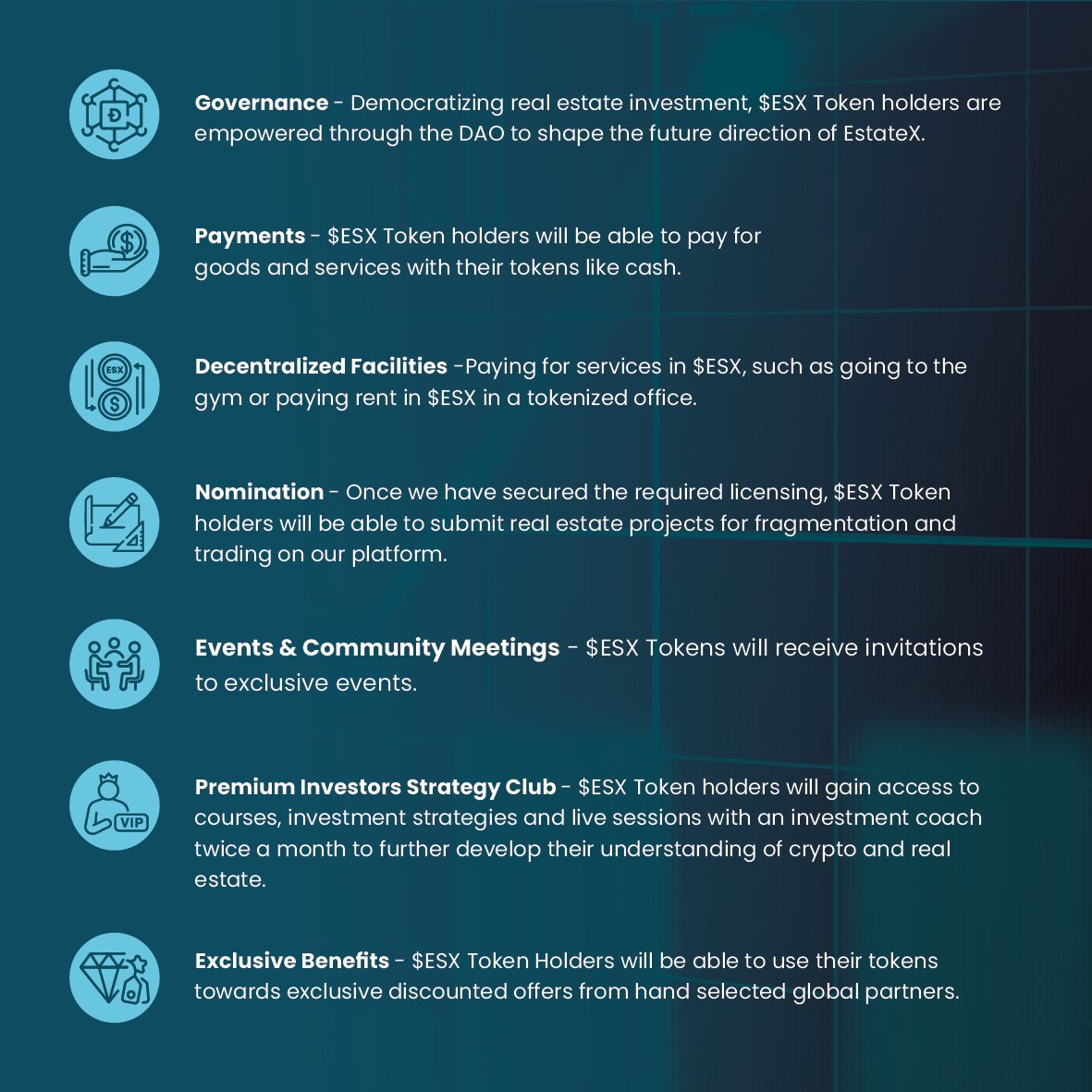 estatexeu's tweet image. ❓ What are some of the advantages of being an investor in $ESX Token?

Find out more and sign up here 👉 estatex.eu

#estatex #crypto #token #investing #investment #invest #cryptoinvest