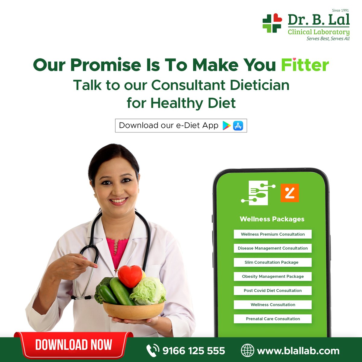 blalclinicallab's tweet photo. We have a healthy promise for all of you. A promise that can enhance your eating habits and transform your lifestyle.
Download our e-Diet App.
Talk to our Consulting Dietician for a healthy diet and a healthy life.
#GoodHealth #diettips #dietapp #dietconsultation #eDiet https://t.co/y4WMgacMwY