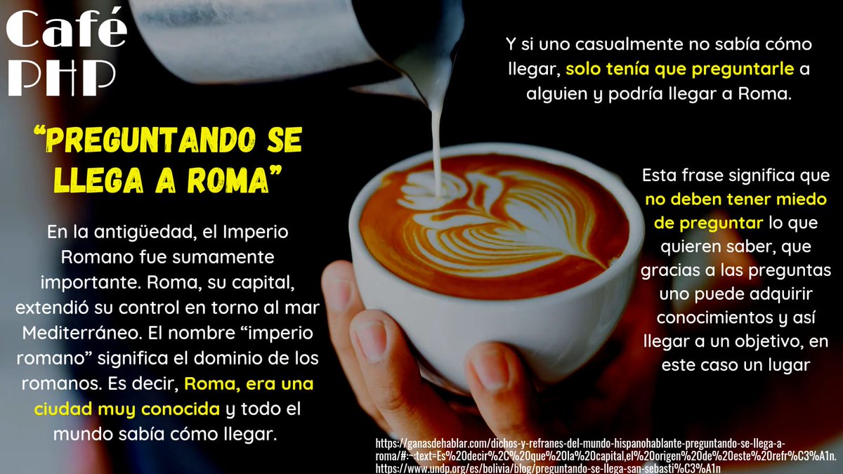 pacosalvador74's tweet image. #cafe #php #preguntando #llega #roma #preguntar #dichos #frases