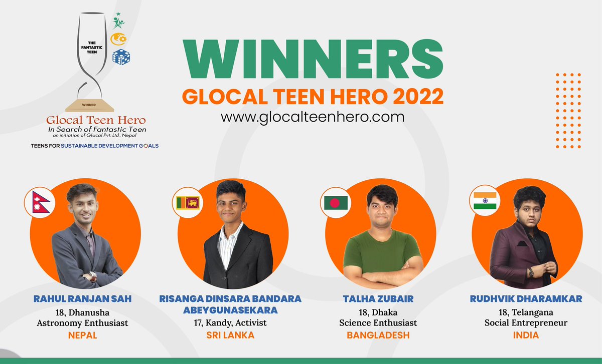 As we are approaching the end of the year-2022, let me gather all my respects to the amazing teenagers doing amazing things all around. 

We have been able to recognize some of them for their skills, impacts, innovations and creativity and we shall reach to more in years to come!