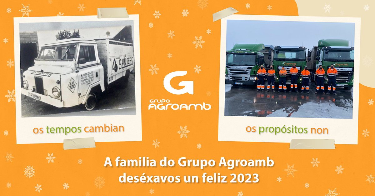 GAgroamb's tweet photo. Pasan los años⌛️, cambian los tiempos, pero lo que no cambian son nuestras señas de identidad🔄
⁣
En 2023, en #Agroamb seguiremos trabajando por impulsar el desarrollo sostenible del rural y que nuestro entorno sea un lugar próspero en el que vivir y trabajar👩‍🌾
¡Feliz Año Nuevo! https://t.co/Gw3nmXuNmw