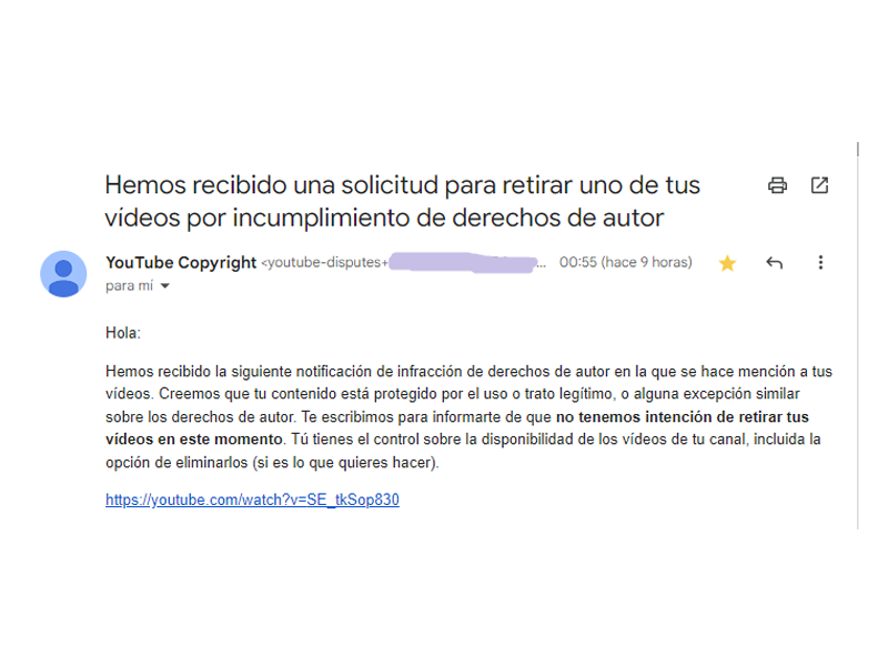 ComoVivirPorFe's tweet photo. Hola Pablo Salum, @LeyAntisectas, nos mandó una carta YouTube avisando que trataste de bajar nuestro video por supuestos "derechos de autor" y que ellos lo revisaron, y que te avisaron que les preocupa que tu notificación de infracción de derechos de autor no es válida. https://t.co/BTRlcdjoA9