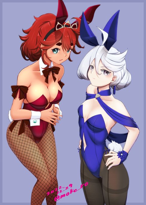 ミオリネさんが貸してくれたんです #機動戦士ガンダム水星の魔女 #スレッタ・マーキュリー #ミオリネ・レンブラン #スレミオ #バニーガール https://t.co/sSv1vjNlNE 