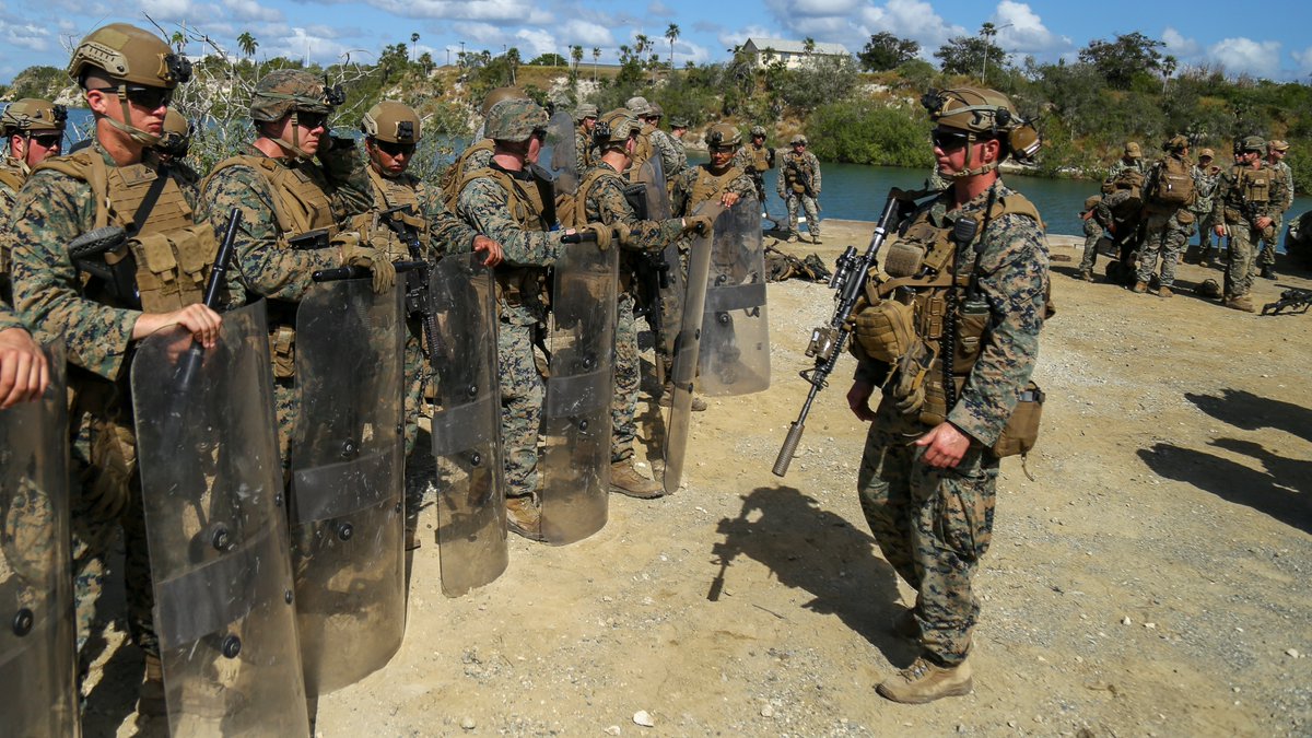 MARFORCOM's tweet photo. #Marines w/ @2dMarDiv conduct a full mission rehearsal during #ContinuingPromise22 in #Cuba. Continuing Promise 22 provides medical care & humanitarian civic assistance.
(#USMC photos by 1st Lt. William Reckley)
#WeHaveTheWatch #HomelandDefense #MarineCombatArms #EveryClime https://t.co/BpTCg9AaKm