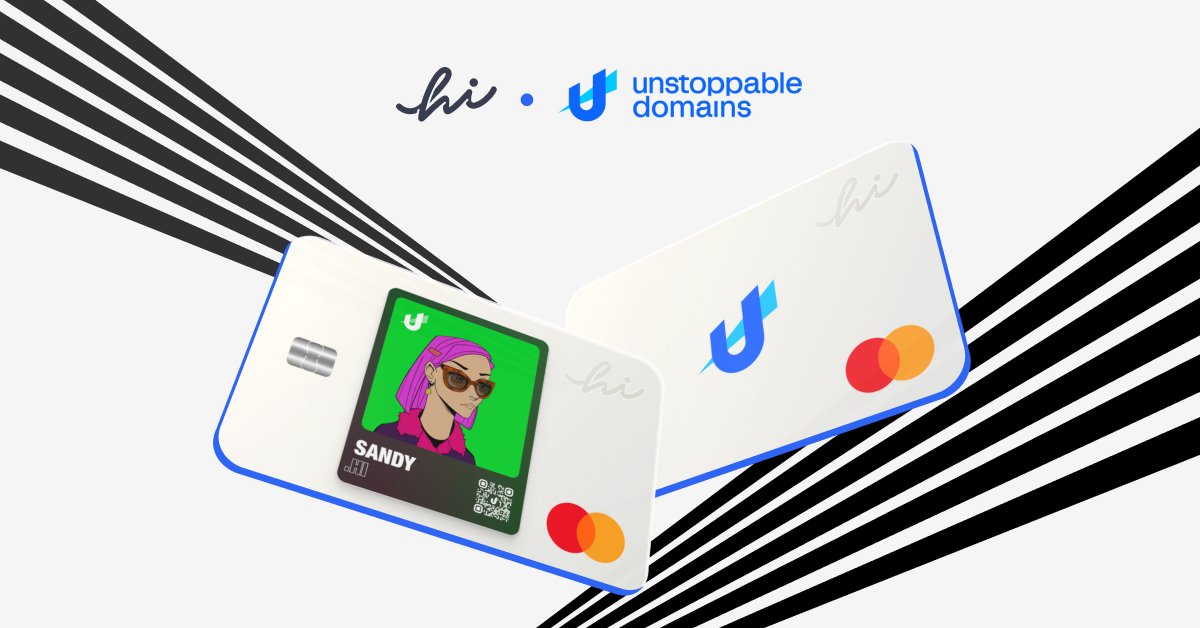 hi | Web 3 Neo-Banking (@hi_com_official) on Twitter photo We’re delighted to announce that we’ve collaborated with <a href="/unstoppableweb/">Unstoppable Domains</a> - the leading provider of Web3 domains - to deliver comprehensive digital identities through Web3 domains with a .hi suffix
Read the full announcement on the Blog
👉🏻 resources.hi.com/hi-x-ud/ We’re delighted to announce that we’ve collaborated with <a href="/unstoppableweb/">Unstoppable Domains</a> - the leading provider of Web3 domains - to deliver comprehensive digital identities through Web3 domains with a .hi suffix
Read the full announcement on the Blog
👉🏻 resources.hi.com/hi-x-ud/