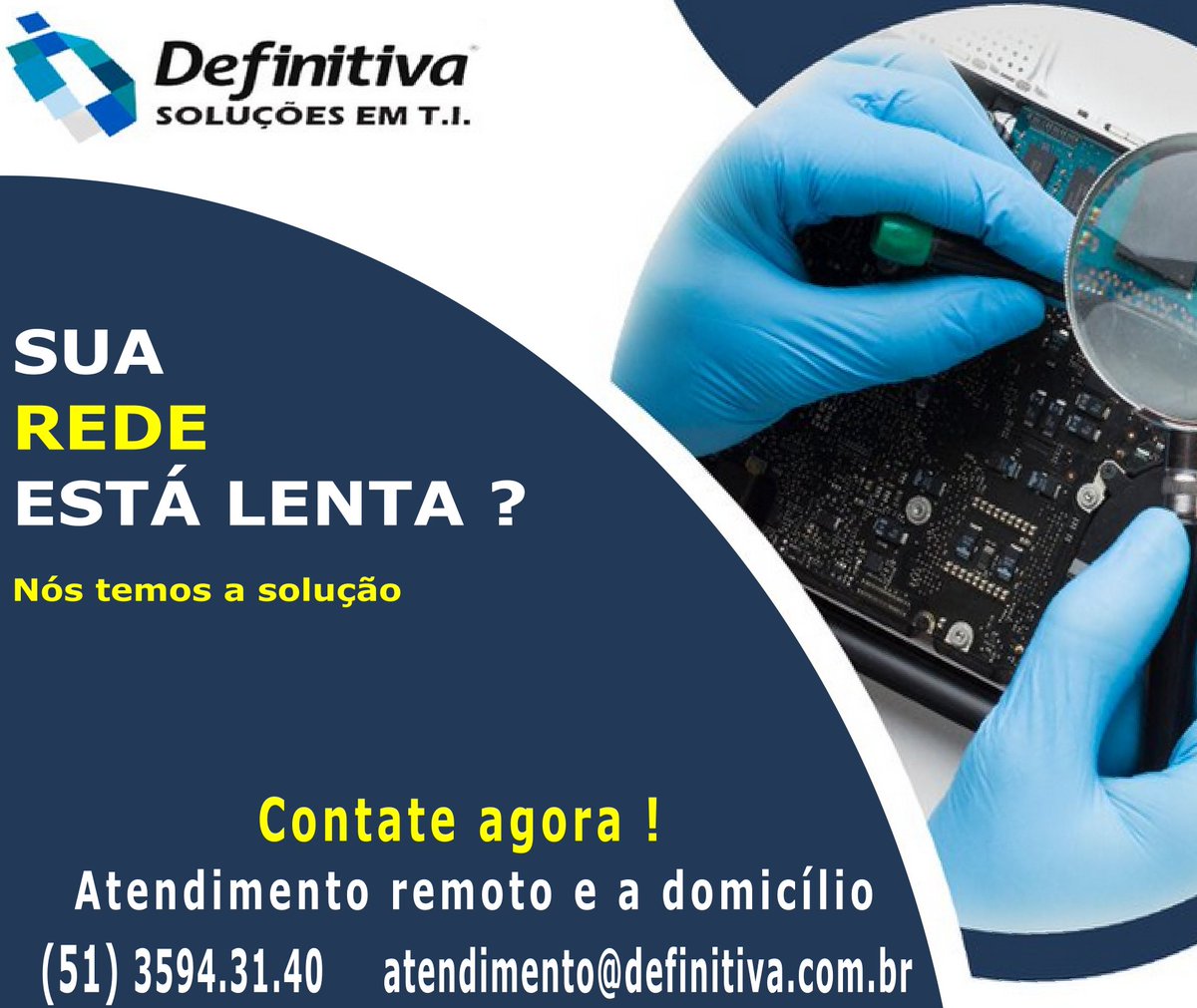 Definitiva Info - Servidores Locais e na Nuvem (@definitiva) on Twitter photo Seus Computadores, Servidores ou Rede estão Lentos ? Temos 25 anos de experiência no mercado e podemos te ajudar
Contate agora !
☎ 51 3594-3140
🌐 definitiva.com.br
✉ atendimento@definitiva.com.br Seus Computadores, Servidores ou Rede estão Lentos ? Temos 25 anos de experiência no mercado e podemos te ajudar
Contate agora !
☎ 51 3594-3140
🌐 definitiva.com.br
✉ atendimento@definitiva.com.br