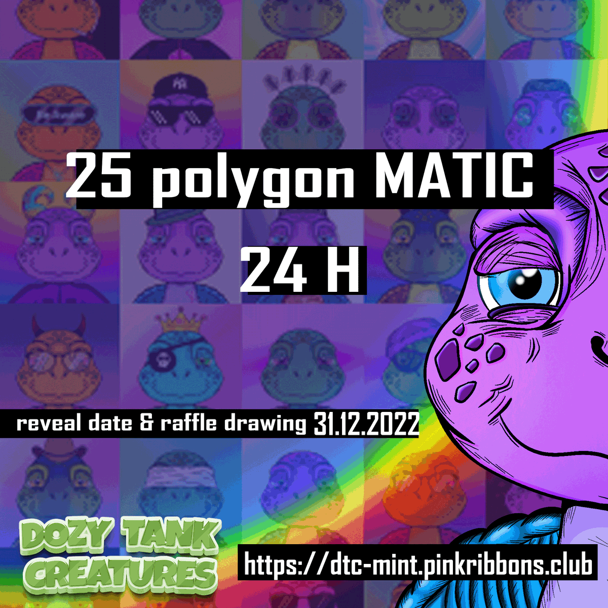 pinkribbonsclub's tweet photo. #NFTGiveaways 🎁

25 MATIC  in 24 Hours 💰

✅RT&amp;LIKE
✅Visit this link 👉https://t.co/ccKap3UIQ2
✅Follow @pinkribbonsclub
 
(Post Proof)
----------------------------------------------------
#PolygonNFT #PolygonProject #NFTCommuinity #Polygon #matic #Giveaway #DozyTankCreatures https://t.co/uUbFgQsuKx