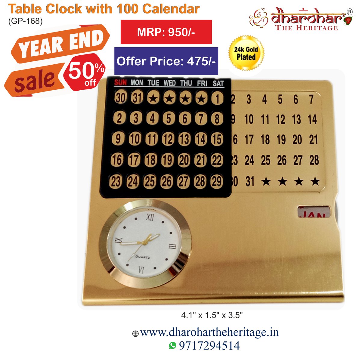 giftindia16's tweet photo. https://t.co/IvJfhCxFZJ
Contact: 9717294514
#clocks #clock #tableclock #goldplatedclock #metalclock #marbleclock #digitalclock #analogclock #copperclock #alarmclock https://t.co/YHTxiG2Rz7