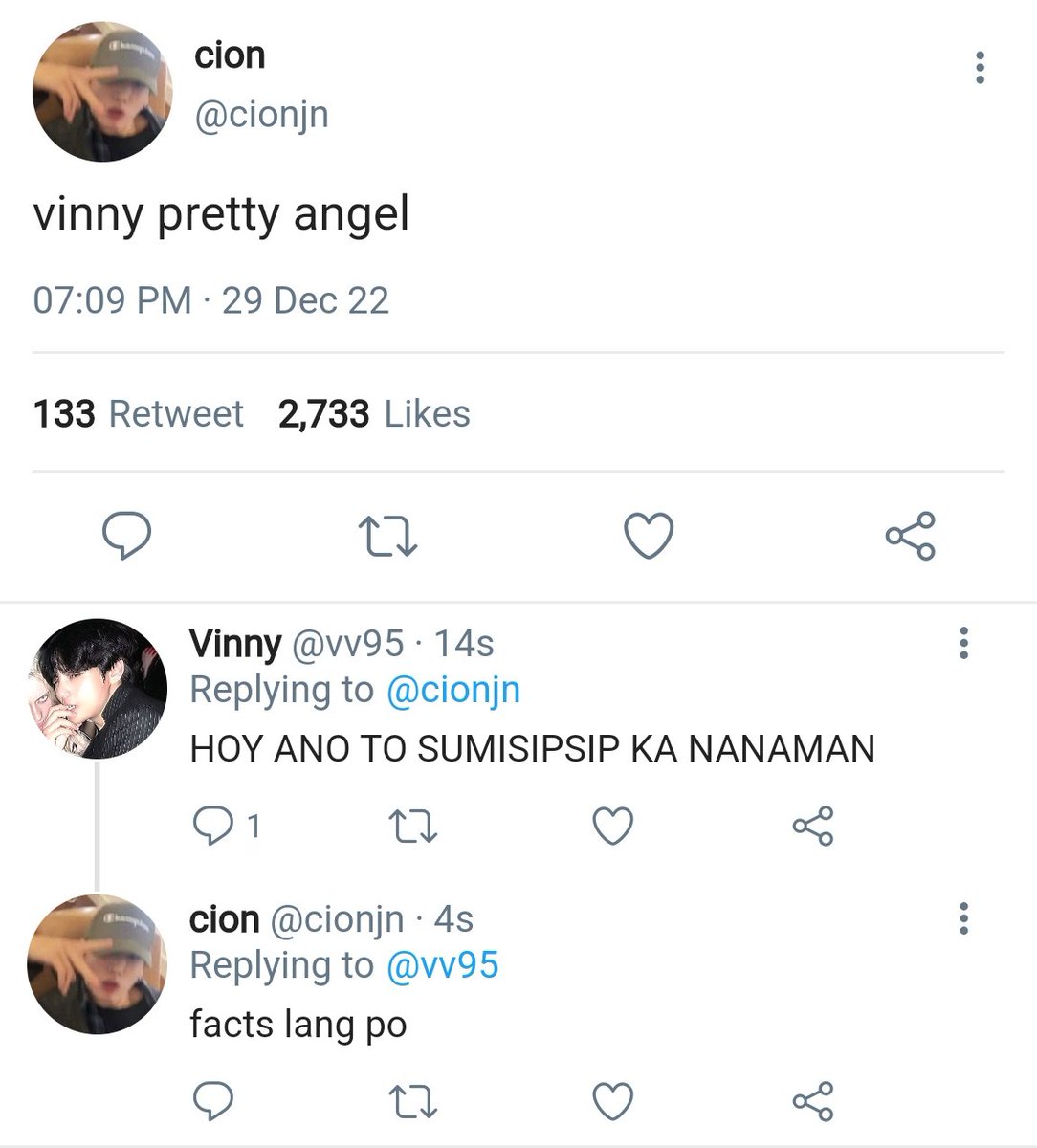 Filo #Taekookau Where In..

Vinny ( Kth ) And Cion ( Jjk ) Are Always Coming At Each Other'S Neck. 1692