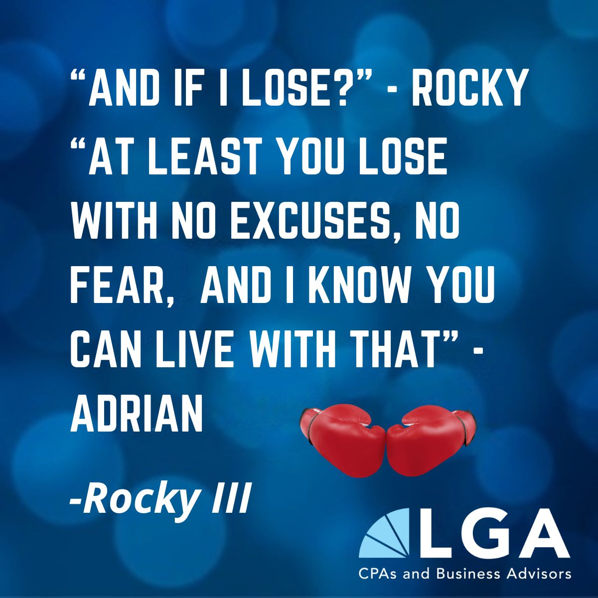 Just as Adrian helped Rocky overcome his fear and doubt, LGA's Business Advisory Services team is here to help business owners through the roughest waters. Learn more about how we can serve as your confidant, friend, and business coach here: hubs.la/Q01tGjgz0