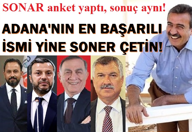 ÇUKUROVALI ŞANSLI!..
SONAR Araştırma Şirketi’nin yaptığı en başarılı belediye başkanları anketinde Adana’dan sadece Çukurova Belediye Başkanı <a href="/sonercetin01/">Soner Çetin</a>  listeye girebildi. yayginmedya.com/haber/4636/cuk…