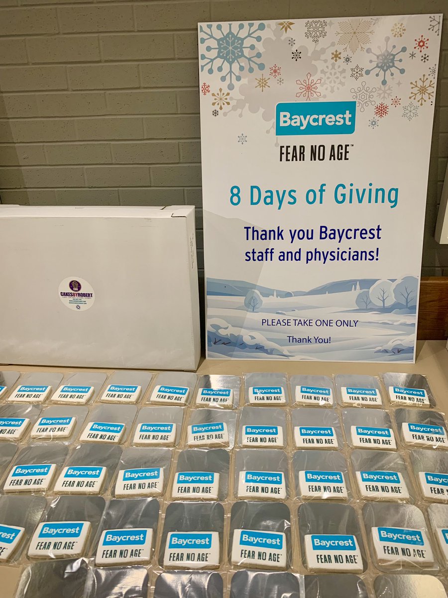 Thanks for all the healthcare staff @Baycrest and beyond for your dedication over the holiday season.