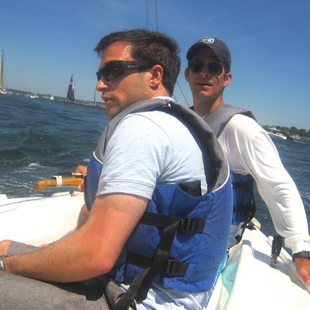 June 26, 2012. Jeremy sailing with his friend Justin on Easton Bay in Newport, Rhode Island.

#fightingals #neversayinvisible #jeremyschreiber #als #mnd #alsawareness #lougehrigsdisease #fuckals #beatals 
#amyotrophiclateralsclerosis #endals #newport #rhodeisland