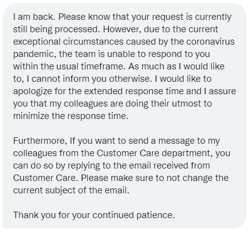DevisserSkiv's tweet photo. @KLM @SuStreefland Let me save you the time on waiting on a response from @KLM. This should more or less summarize it!

8 months still missing my suitcases! https://t.co/BjaJwvy5gH