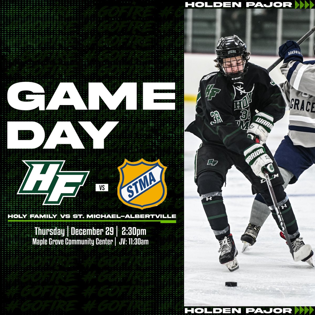 holyfamhockey's tweet image. GAME 11: Looking to finish the week with a W.
-
-
-
Holy Family vs STMA
Varsity: 2:30pm | JV: 11:30am
Maple Grove Community Center
#rollfire #onefamily