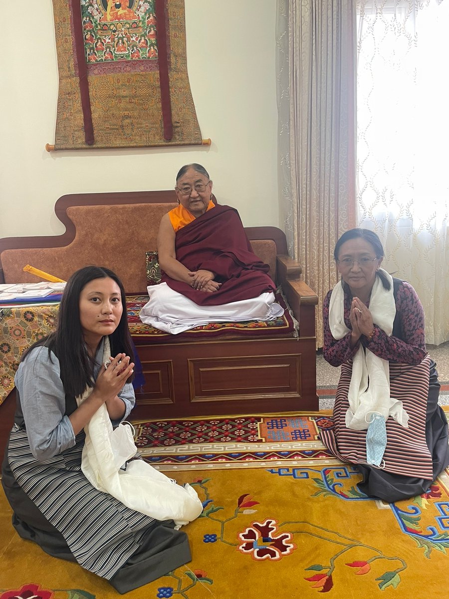 Tibparliament's tweet photo. On 27th Dec, the MPs partook in the inauguration of the Pali &amp; Sanskrit International Bhikkhu Exchange Program. The MPs, on 28th Dec, attended the teaching of HH @DalaiLama in the morning and had an audience with Sakya Gongma Trichen at Bodhgaya Sakya monastery. https://t.co/DAGPf39tFz