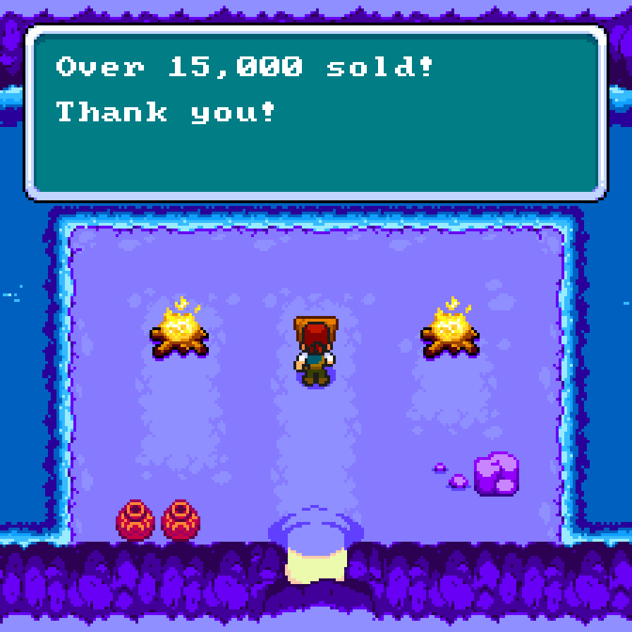 plowdigital's tweet photo. We're so excited to cross 15,000 downloads! Thank you for sharing the game with your friends! Your support will help us move forward with The Rusty Sword: Runelock Island.

#madewithunity #zeldafan #nintendofan #retrogaming #nintendoswitch #pixelart #anime  #jrpg #gamedev https://t.co/9mMrA3Z2c9