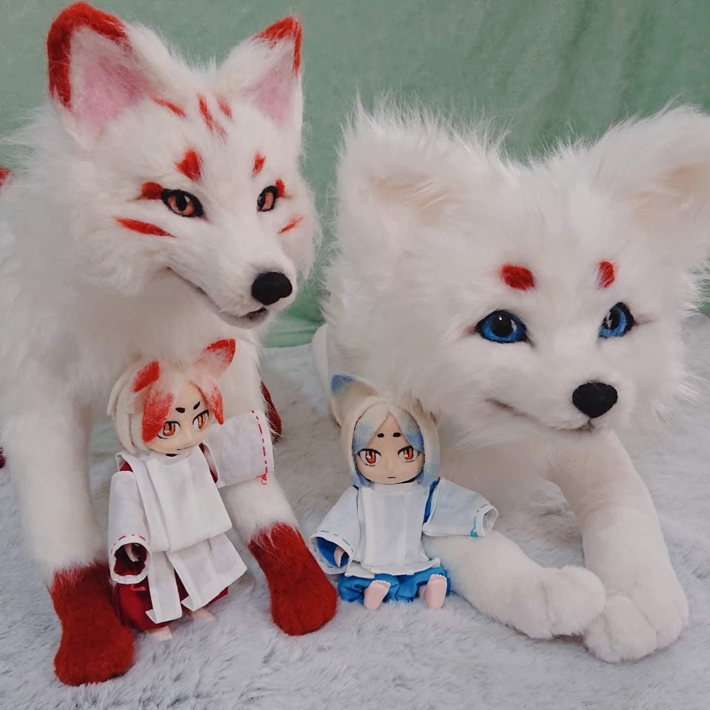 【朔】　あみぐるみ　オーダーメイド　ぬいぐるみ　アートドール　幻獣　狼 朔様専用】 あみぐるみ オーダーメイド ぬいぐるみ アートドール
