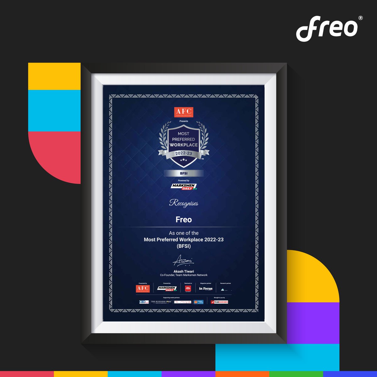 To top it all off, we were recognised as one of the "Most Preferred Workplaces" in the BFSI category. 

A great year for Freo indeed!

#bestworkplaces #fintech #freo2022
