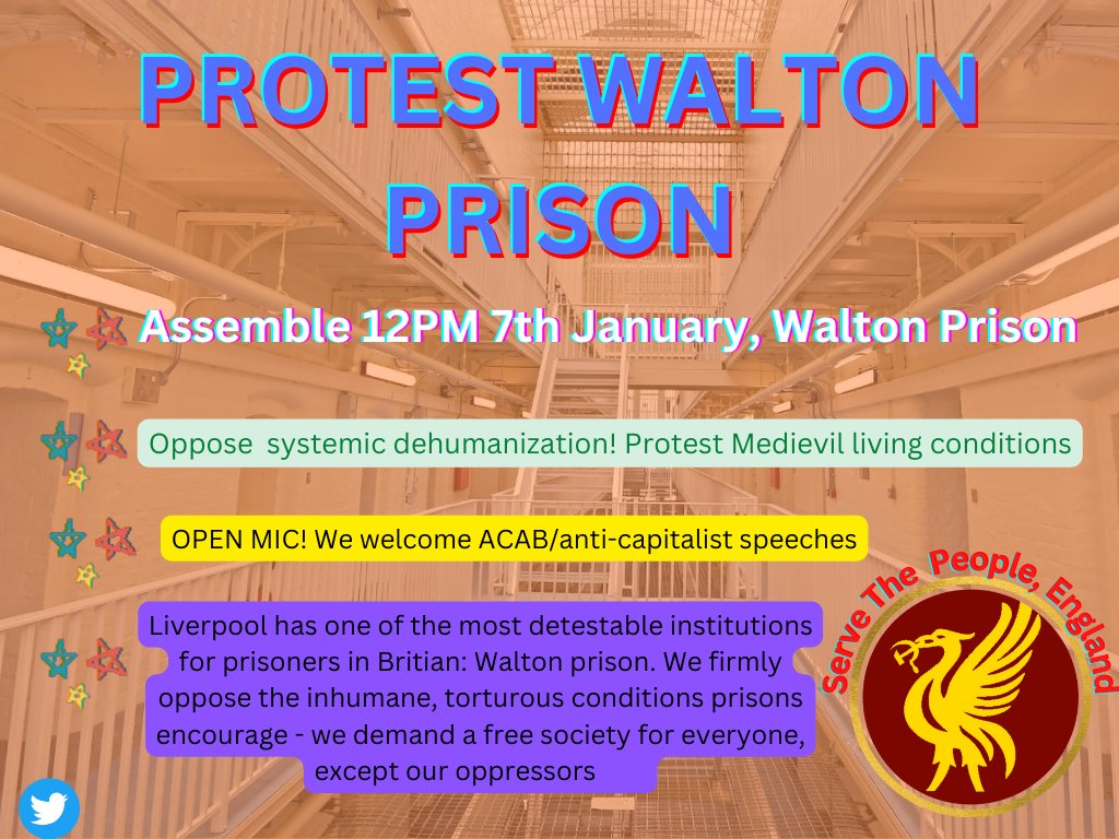 ServeTheMasses's tweet photo. If you're in Liverpool, make sure you come along to our open-mic even outside Walton Prison!

Message us to get involved or support us financially!
Here: https://t.co/BcMvIgbIkX https://t.co/iepfKN0nYW