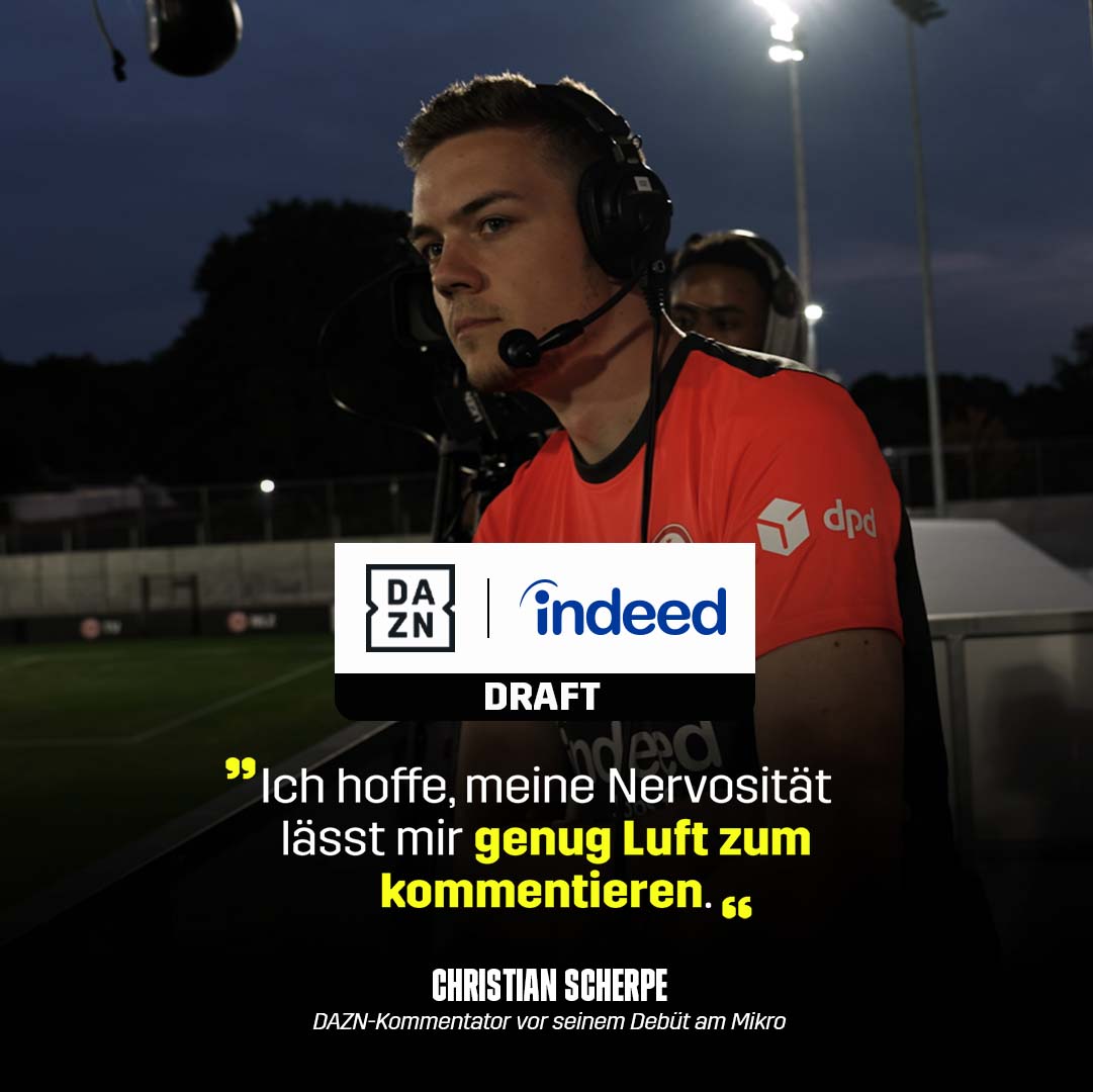 DAZN_DE's tweet photo. Chris hat sich beim Kommentatoren-Casting durchgesetzt und feiert heute sein Debüt am Mikrofon 🙌 Viel Erfolg beim ersten Einsatz ❤️

Betis 🆚 Bilbao
🗓 Heute, 29.12.
🏁 Anpfiff um 19:15 Uhr
📺 live auf DAZN https://t.co/CLj6zleYol