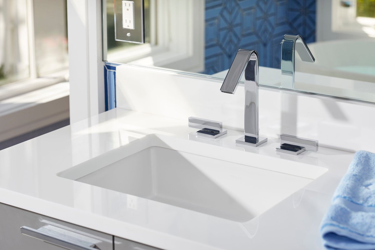 Combining a sleek profile with enhanced utility, Loure introduces a classically modern look to your bath decor.

#kohler #whiteabthroom #vanity #stylishlook #beautifulinteriors #beautifulbathroom #njbath #lovewhereyoudwell