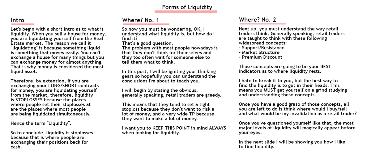 opsec_crypto's tweet photo. ⭐️ Educational Masterpiece - What and Where is LIQUIDITY❓ ⭐️

❗️Liquidity is a very complicated and advanced concept that requires deep thinking skills. It is what allows you to outsmart the markets.

🙏 Like, RT &amp; Join my FREE TELE for calls/signals https://t.co/Jcr2772pXm https://t.co/EyLrwJowOs