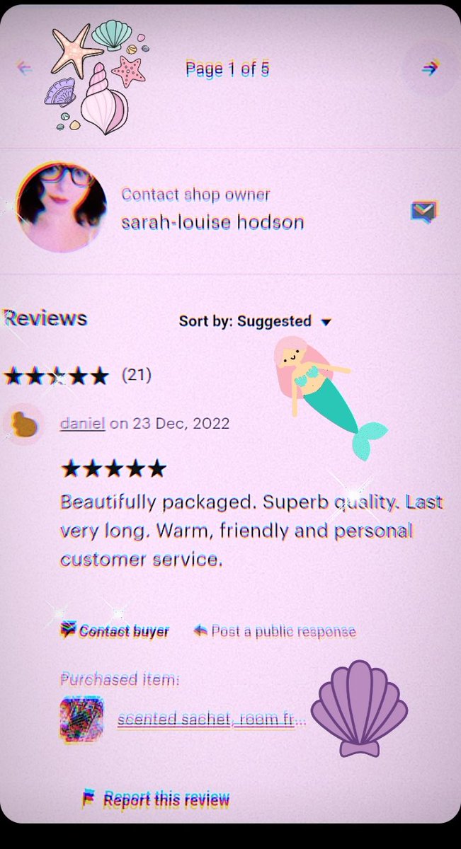 thankyou so much to my latest customer for such a gorgeous review💜🙏
X  #seatangles