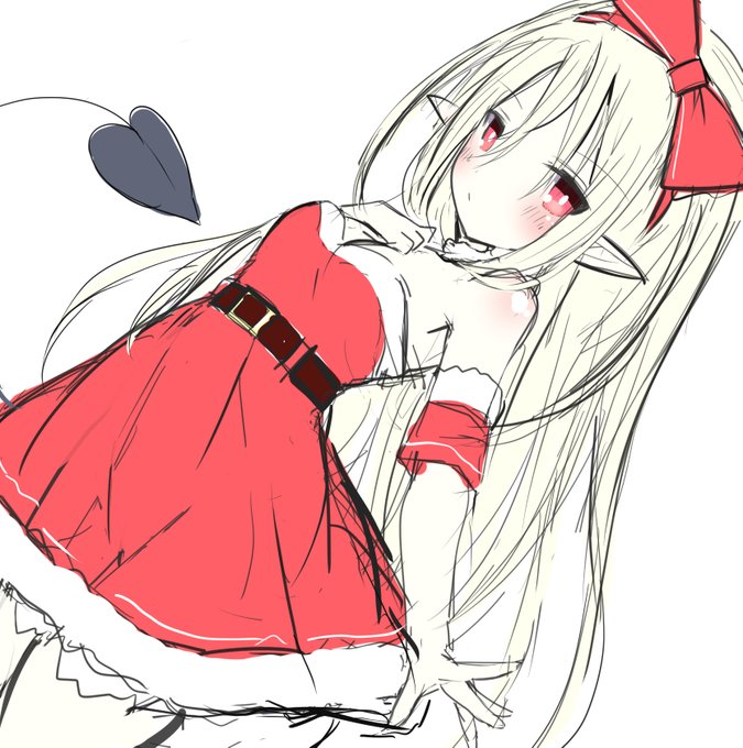 今年は描けなかったクリスマスうちの子、妹ちゃん 
