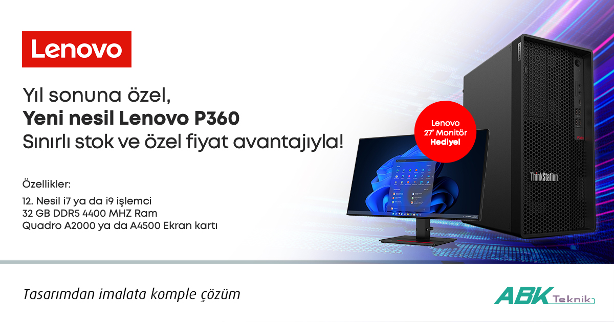 ABKTeknik's tweet photo. Lenovo İş İstasyonu Alana Lenovo Monitör Hediye Fırsatını Kaçırmayın!

Stoklarla sınırlı bu kampanyadan yararlanmak için şimdi iletişime geçin.

https://t.co/Q5Mx4cAA6j 

#solidworks #lenovoişistasyonu #lenovo #mühendislik #cadcam #kampanya #engineering #abkteknik #eniyisiniyap https://t.co/kVsmUo1VDt