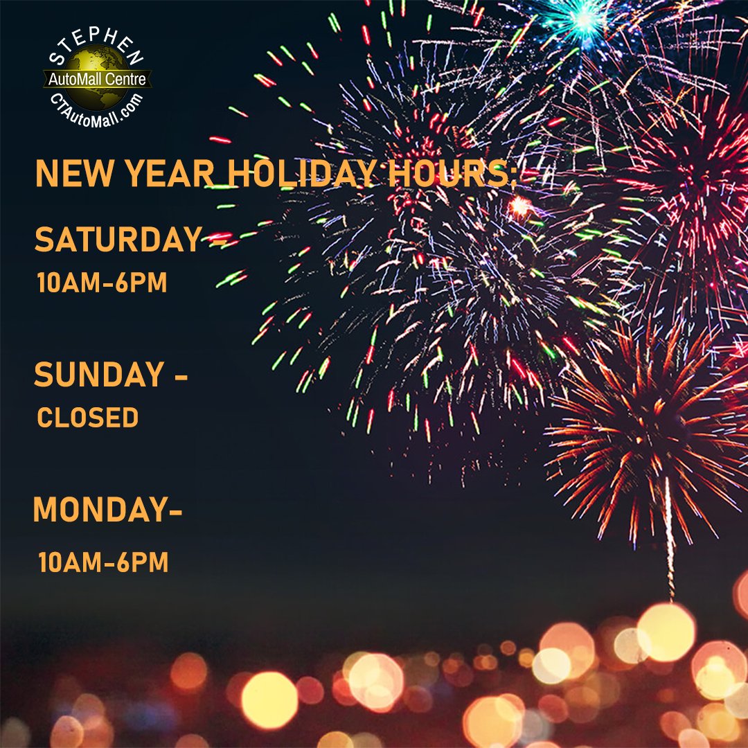 StephenGMC's tweet photo. Have a safe and happy New Years from us at Stephen Automall Centre! We'll see you next year! https://t.co/8334PgSxNh