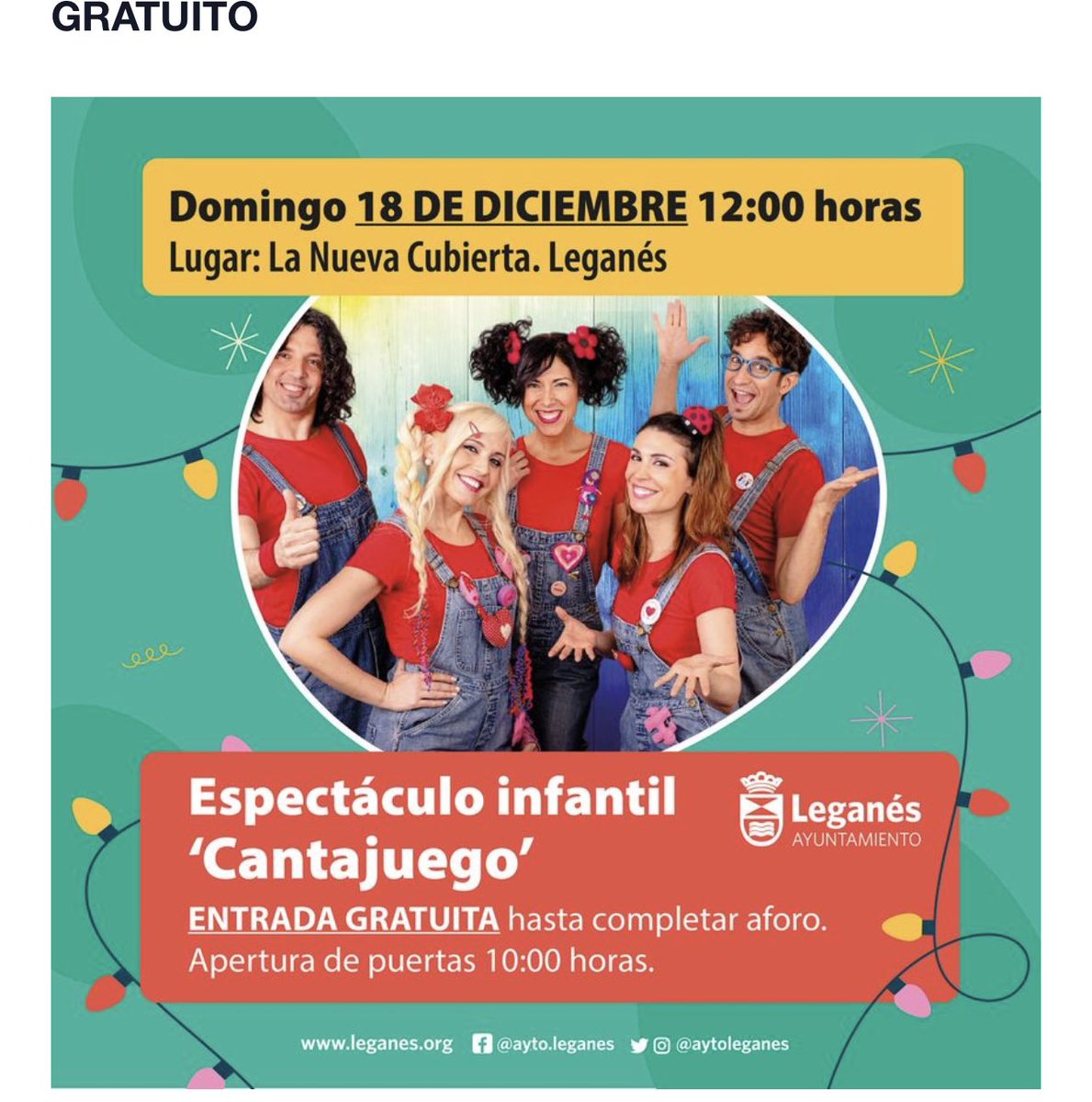El <a href="/AytoLeganes/">Ayuntamiento de Leganés</a> abona 66.550 € por la actuación 🎤🎶 del Grupo CANTAJUEGO en LA CUBIERTA de Leganés👉 Un caché 💸 a la altura de Alejandro Sanz o Estopa 🔝El servicio lo factura la empresa La Rock Entertainment SLU