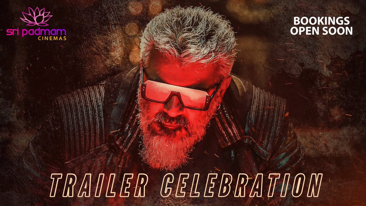 #ThunivuDay #ThunivuTrailer Celebration Loading at #SriPadmamCinemas Tenkasi. Date and time will be revealed soon. Let’s celebrate this Pongal with bang 🔥

Stay tuned with us ✌🏼

Bookings Open Soon

#PssMultiplex #Tenkasi #ThunivuPongal #Thunivu