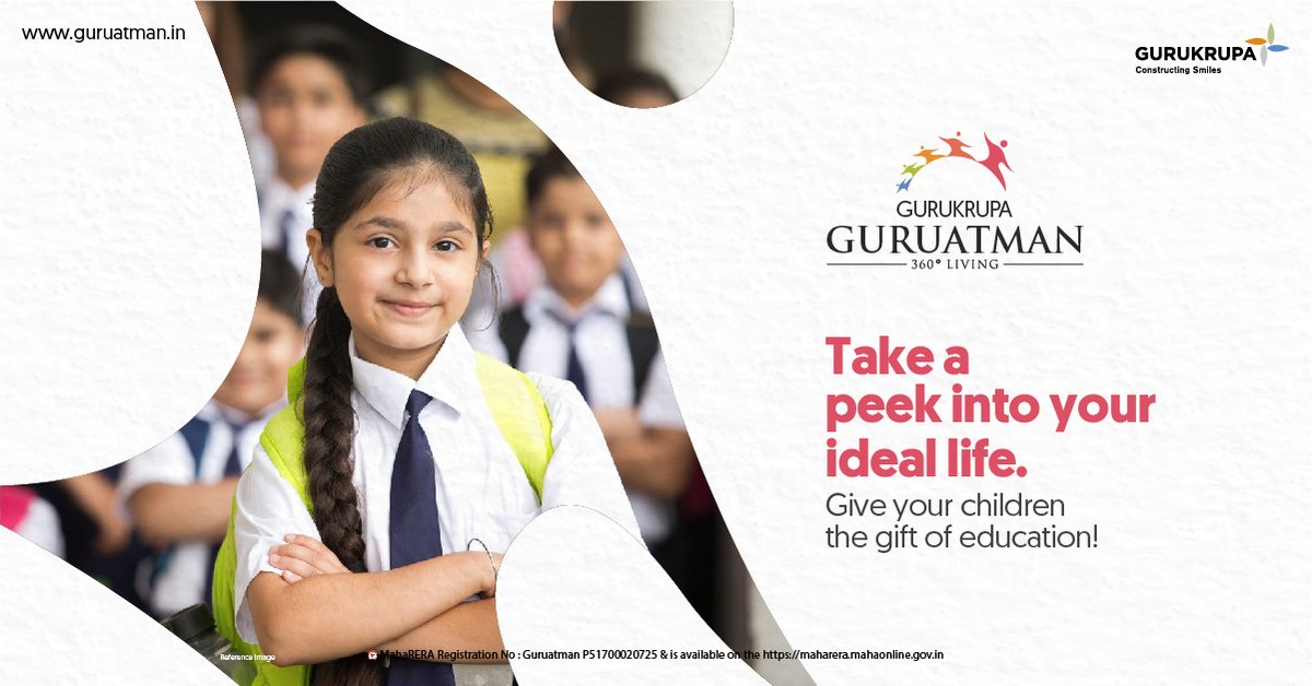 Give your children an ideal life and ensure a secure future with #Gurukrupa's well-connected location & quality education facility, which is essential for their personal growth.

#GuruAtman #Accessibility #Connectivity #EducationFacility #DreamHomes #RealEstate #Mumbai #Kalyan