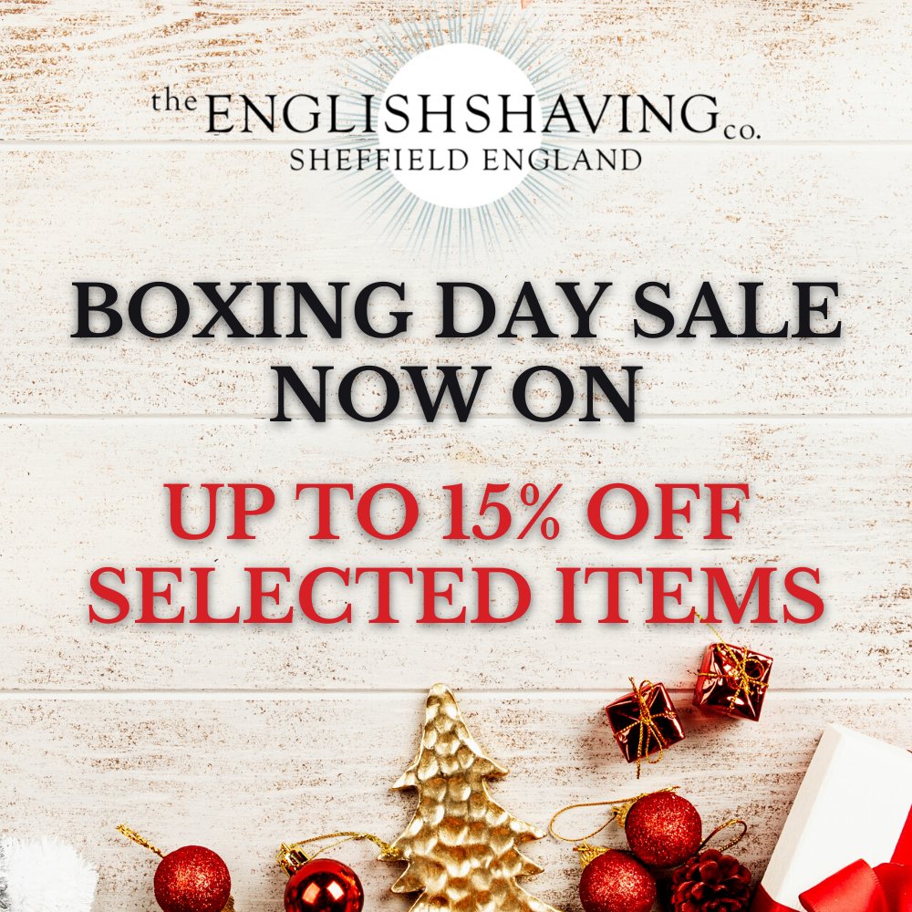 The English Shaving Company's Boxing Day Sale is now live!

Save up to 15% on customer favourite products from amazing brands such as Edwin Jagger, D R Harris, Geo F Trumper and more!

#theenglishshavingcompany #englishshavingcompany #boxingday #boxingdaysale #shaveoftheday #sotd