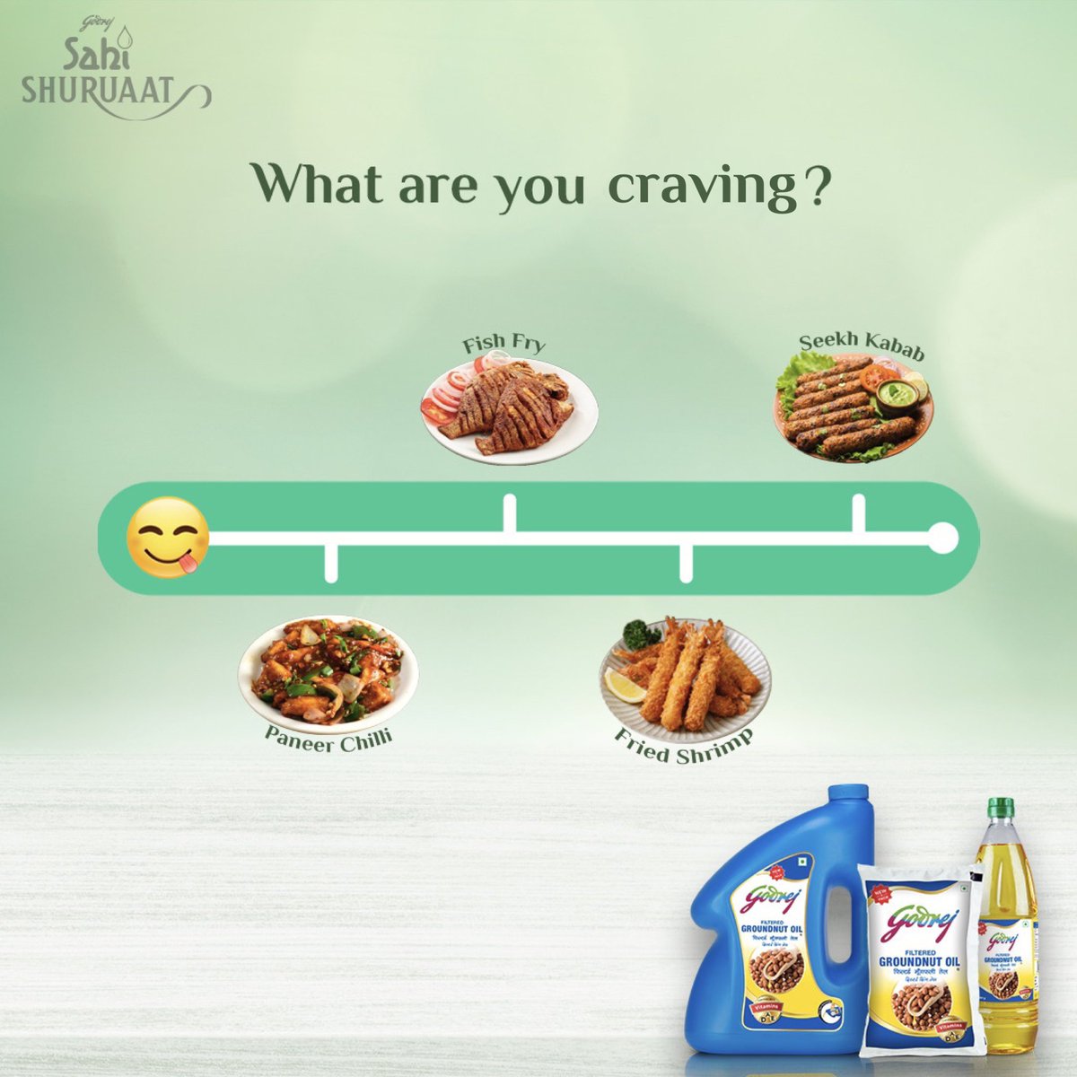 Fix those fried food cravings by frying in pure &amp; healthy Godrej Veg. Oils!

Enriched with Vitamins A, E and Omega 6,  Godrej Veg Oils are the perfect partner to ensure this #SahiShuruaat

#GodrejVegOils #SahiShuruaat #Godrej #Godrejrefinedsunfloweroil #Cookingoil #Homemade #Food