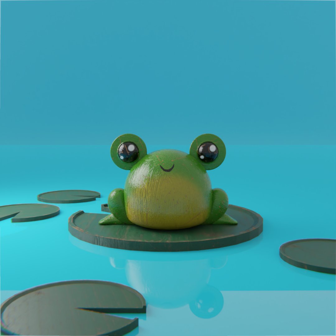 Made this frog following "Live Encore: Create Your First 3D Illustration in #Blender3D" by <a href="/SouthernShotty/">SouthernShotty</a>. Check it out and get <a href="/Skillshare/">Skillshare</a> free for 1 month.skl.sh/3WuBW9n.
#b3d #3d