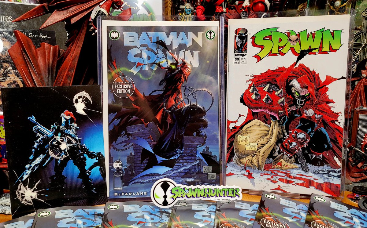 pogoman's tweet photo. Saying goodbye to 2022 in style. #SpawnHunter Style!
3 #Spawn #Giveaways!
Twitter: duh! 
Instagram: SpawnHunter 
YouTube: SpawnHunter 
Good luck and Happy New Year! Winners announced NYE! #chc #imagecomics #McfarlaneToys #free #comics #spawnbatmancrossover https://t.co/xGgwjN2SlT