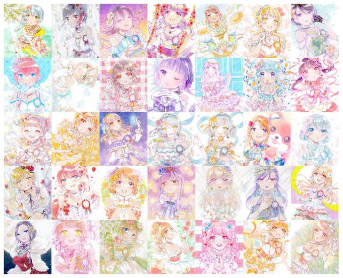 #2022年を振り返る
バンドリのメンバー35人分の色紙描ききったので大満足です〜!!
#bandoriart #コピック 