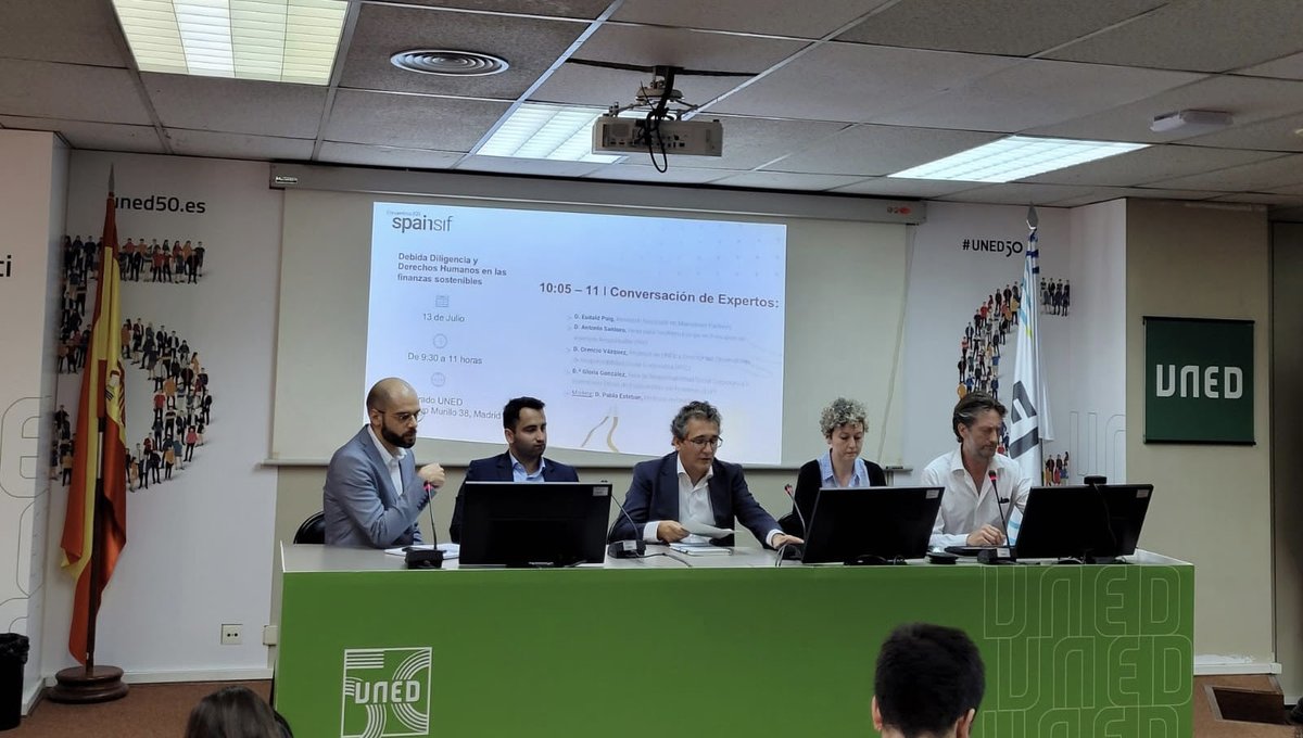 Spainsif's tweet photo. Junto a la @UNED organizamos #En2022 el #EncuentroISR ‘Debida diligencia y derechos humanos en las finanzas sostenibles’ 📺 https://t.co/zGczRe3xFj
#DerechosHumanos #DebidaDiligencia #ESG #InversiónSostenible cc @FAIRRInitiative https://t.co/eJcBotLrfu