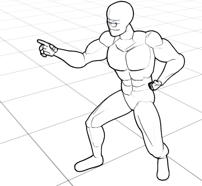 ポーズ人形いじってみる。
体型が筋肉質とか細身とかで切り替えられたり
手以外を非表示とかも出来たり。 