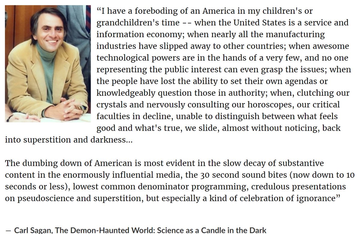 MichaelEMann's tweet photo. "A kind of celebration of ignorance"--Carl presaged you and your followers, @ElonMusk https://t.co/gS2w1i7EHf