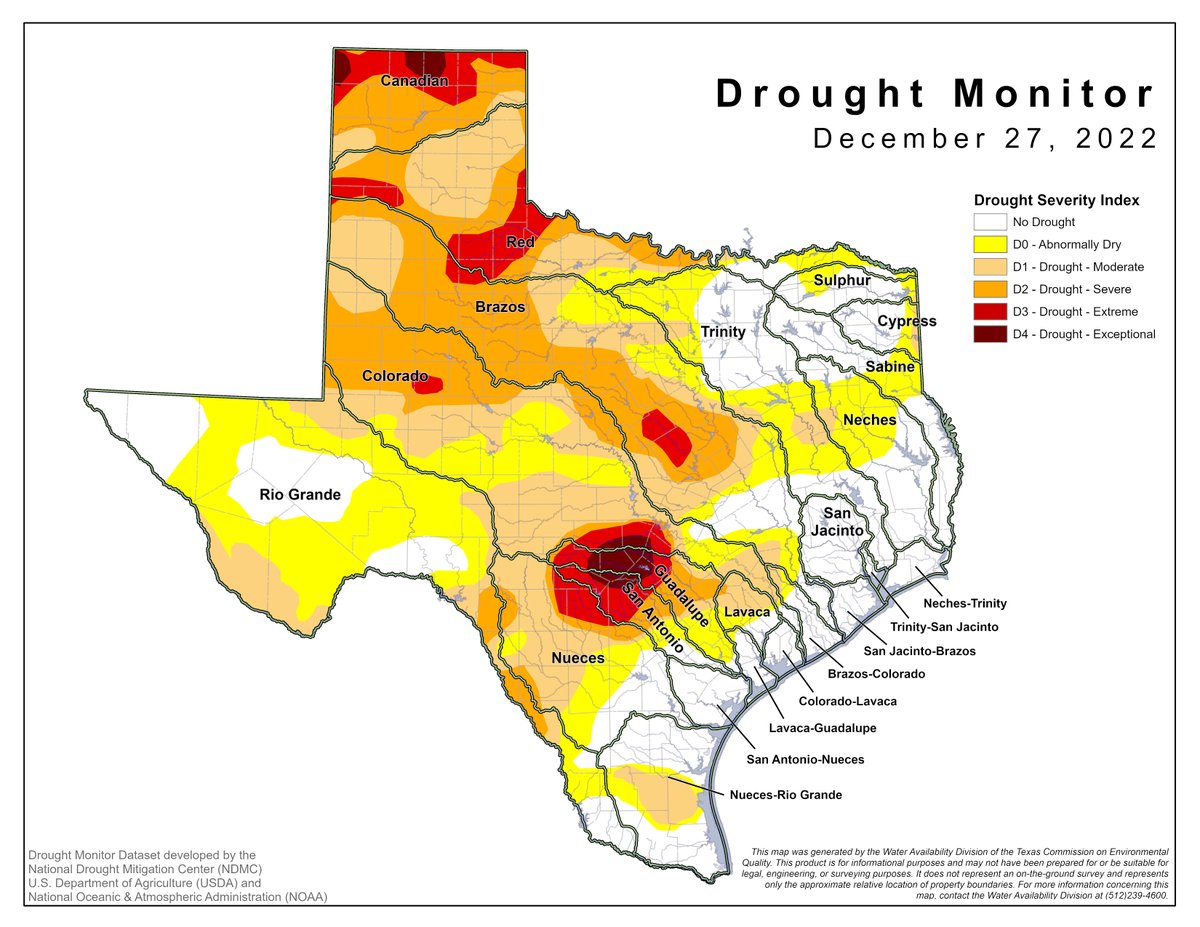 This week drought conditions improved for some while worsening for others. Though for the first time in more than a year, the total area impacted by drought is less than 50% of the state. The latest drought map is now available at go.usa.gov/xtQdD. #txwater #txdrought